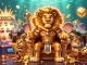 Join the excitement at sunwin with a vibrant casino scene featuring a lion king, elephant advisor, and cheetah messenger.