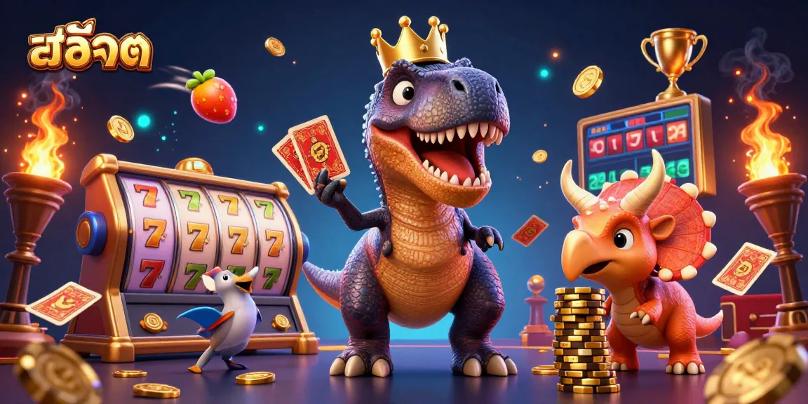 Memenangkan jackpot besar di mesin slot dengan triceratops berharga dan T-Rex lucu!