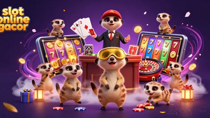 Raih kemenangan dalam slot online gacor dengan karakter meerkat berfungsi sebagai dealer dan pit boss di kasino.