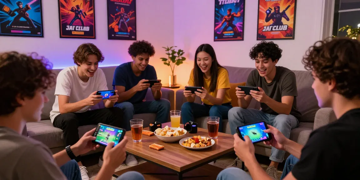 jaiclub login scene with friends enjoying gaming session in cozy living room