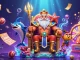 Dhani win brings exciting lottery vibes with a vibrant underwater scene featuring Neptune, games elements, and dynamic lottery balls