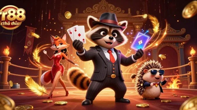 Experience the rich atmosphere of rr88 chính thức while playing exciting casino games illustrated by animated characters