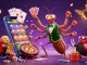 Experience bigpot88's colorful slot action with a lively mantis dealing cards in an engaging casino scene.