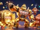 Engage with the amazing kkwin world, featuring a golden gorilla mech bursting with coins in a vibrant casino.