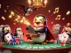 me88 gambling scene with a penguin organist and vibrant poker elements filling the game