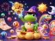 Engage with BTY0991's vibrant lottery and gaming scene, featuring colorful elements and dynamic energy.