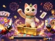 Experience the excitement of the Free No Deposit Bonus as the Egyptian mummy cat bursts forth in a vibrant casino!
