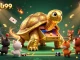 Engage with the thrilling experience of qiuqiu99, featuring vibrant poker elements and captivating characters in a dynamic scene.