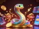 Spin the hit jackpot as the serpent coils around golden glory in this vibrant casino scene.