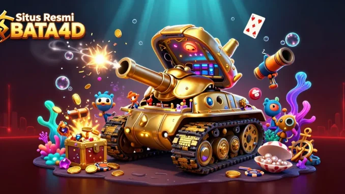Situs Resmi BATA4D menampilkan pengalaman kasino mini dalam tank kumbang emas yang siap memanjakan pemain.