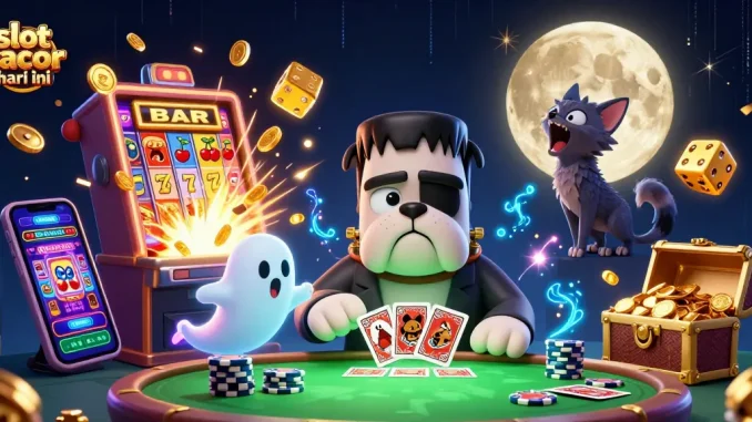 Experience slot gacor hari ini with exciting games and vibrant characters in an engaging casino scene.