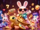 Engage with slot 88's vibrant casino adventure featuring colorful slot reels and a lucky rabbit.