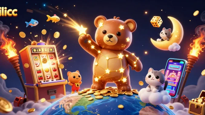 Experience winning moments with JILICC's vibrant 3D illustration showcasing fun casino elements.