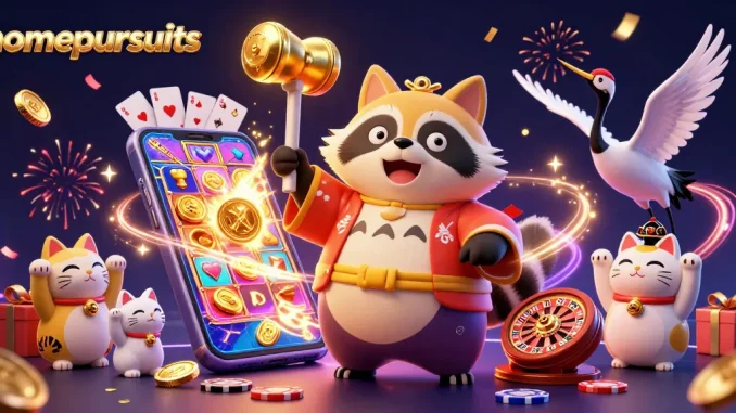 homepursuits rayakan kemenangan dengan karakter kartun di kasino online