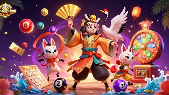 Experience the thrilling world of menangclub88 with vibrant lottery elements and engaging characters.