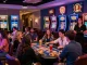 Exciting casino gaming scene showcasing friends enjoying Free No Deposit Bonus offers in a vibrant lounge atmosphere.