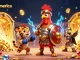 Engage with indianiamerica in this dynamic 3D illustration showcasing a rooster gladiator and treasures.