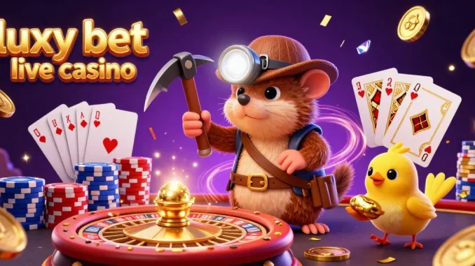 Experience thrilling moments at luxy bet live casino with vibrant games, shining chips, and festive energy.